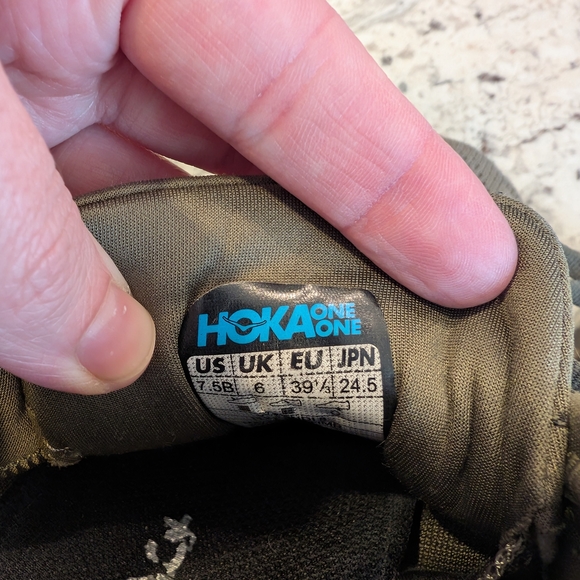 HOKA Bondi 8 Gray/Green Running Shoes Size 7.5 - Picture 6 of 9